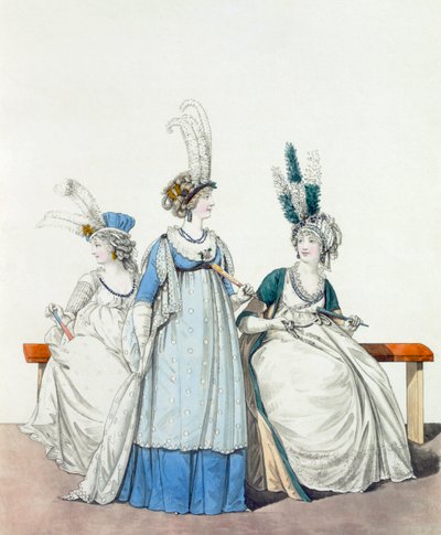 Suknie wieczorowe do opery i na koncerty, ryc. 96, ryc. 97 7 ryc. 98 z „Galerii Mody”, 1797 autorstwa Nicolaus von Heideloff