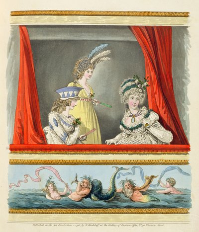 Suknie operowe z „Galerii Mody” Nikolausa Heideloffa Vol II, czerwiec 1796 (druk) autorstwa Nicolaus von Heideloff