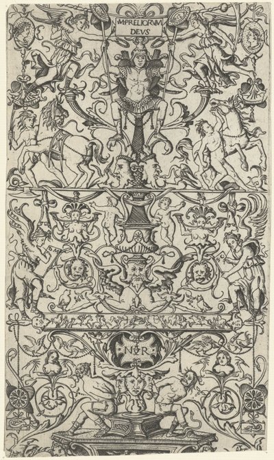 Fragment panelu ozdobnego z Marsem Panele ozdobne (tytuł serii) autorstwa Nicoletto da Modena