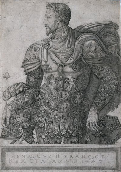 Henryk II, król Francji, w wieku 28 autorstwa Nicolo della Casa