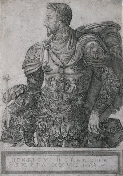 Henryk II, król Francji, w wieku 28 lat 1547. autorstwa Nicolo della Casa