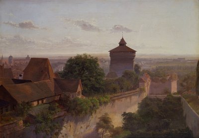 Heidenturm, Norymberga (olej na płótnie) autorstwa Niels Anders Bredal