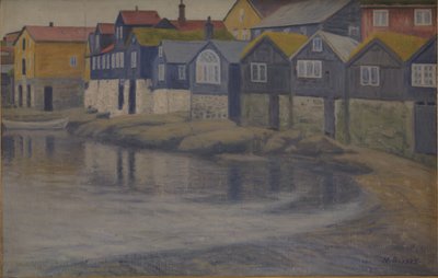 Stare domy w Thorshavn autorstwa Niels Jakob Jakobsen Bjerre