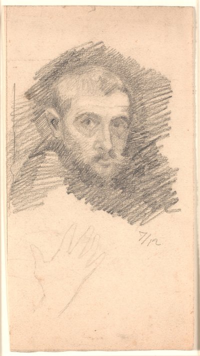 Męski portret i lekkie zadrapanie dłoni autorstwa Niels Jakob Jakobsen Bjerre