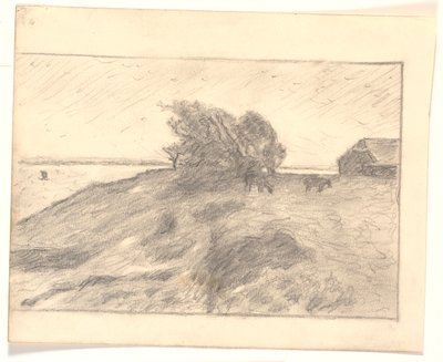 Widok na Vejbjerggaard z Venø autorstwa Niels Jakob Jakobsen Bjerre
