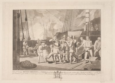 Christian IV w bitwie morskiej pod Fehmarn, 1644 autorstwa Niels Truslew