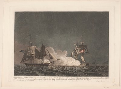 Bitwa brygu Lougen z brygiem angielskim, 14 marca 1808 r. autorstwa Niels Truslew