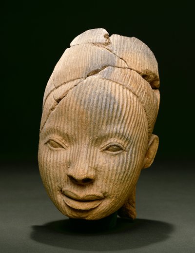 Głowa z figury, Owo (terakota) autorstwa Nigerian
