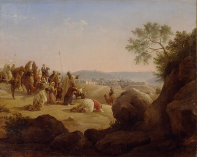 Pielgrzymi przed Jerozolimą, 1831 autorstwa Nikanor Grigoryevich Chernetsov