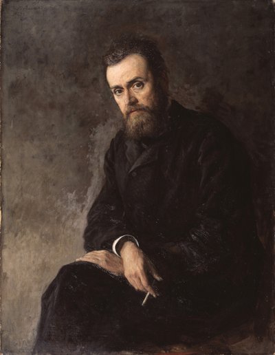 Portret autora Gleba Uspieńskiego 1843-1902, 1884 autorstwa Nikolai Aleksandrovich Yaroshenko