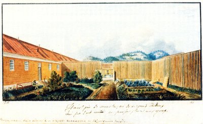 Dziedziniec w więzieniu Peter, 1832 autorstwa Nikolai Alexandrovich Bestuzhev