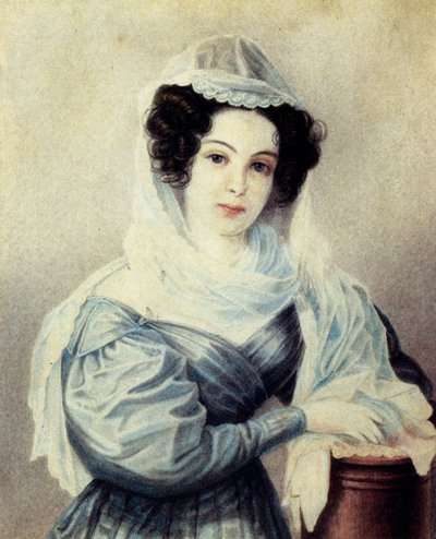 Portret Camilli Ivseva Le Danti: 1908-19, żona grudnia Wasilij Iwsew, 18 lat autorstwa Nikolai Alexandrovich Bestuzhev