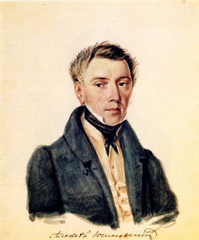 Portret dekabrysty Aleksandra Juszniewskiego 1786-1844, 1839 autorstwa Nikolai Alexandrovich Bestuzhev