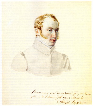 Portret barona dekabrysty Andrieja von Rosen 1799-1884, 1832 autorstwa Nikolai Alexandrovich Bestuzhev