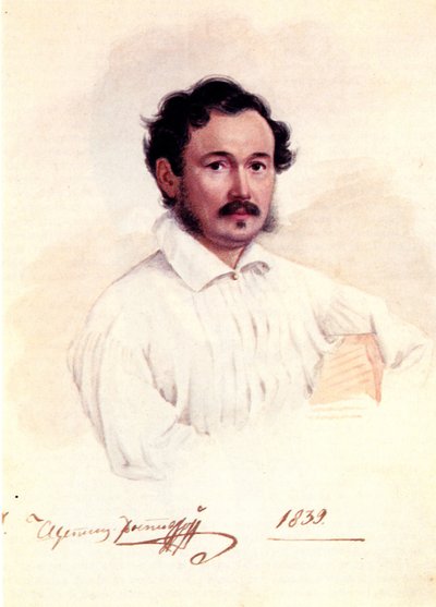 Portret księcia dekabrysty Dmitrija Szczepina-Rostowskiego 1798-1858, 1839 autorstwa Nikolai Alexandrovich Bestuzhev