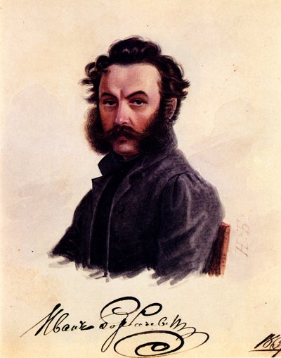Portret dekabrysty Iwana Horbaczewskiego 1800-1869, 1837 autorstwa Nikolai Alexandrovich Bestuzhev