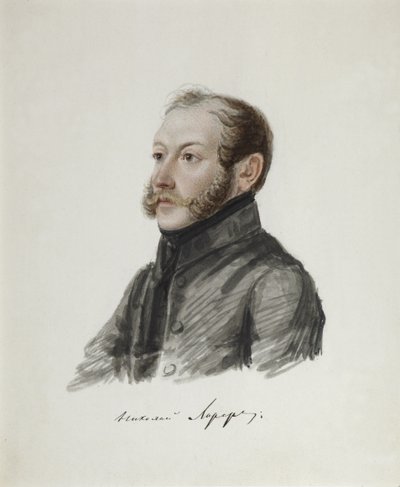 Portret dekabrysty Nikołaja Lorera 1794-1873, 1832-1833 autorstwa Nikolai Alexandrovich Bestuzhev