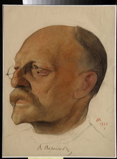 Portret Vikenti Vikentyevich Smidovich, dit Vikenti Veressaiev (1867-1945), rosyjski lekarz i pisarz (Vikenty Vikentyevich Veresaev) - Rysunek Nikołaja Andriejewicza Andriejewa (1873-1932) sangwina i kredki na papierze (32,5x24 cm) autorstwa Nikolai Andreevich Andreev