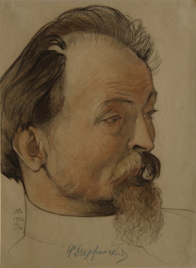 Portret polityka Feliksa E. Dzierżyńskiego 1877-1926, przewodniczącego Czeka, 1922 autorstwa Nikolai Andreevich Andreev