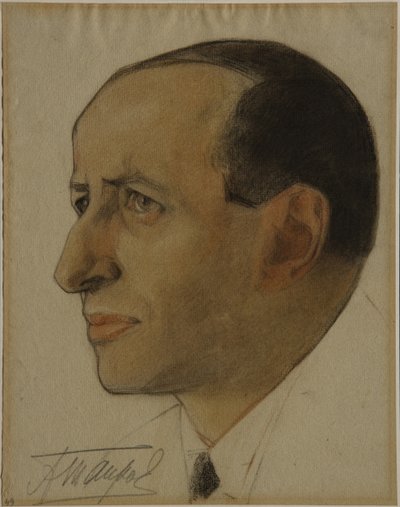 Portret sekretarza Aleksandra Tairowa 1885-1950, początek lat 20. autorstwa Nikolai Andreevich Andreev