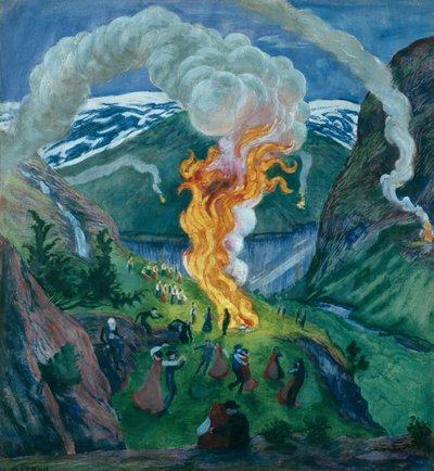 Pożar letni autorstwa Nikolai Astrup
