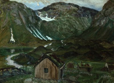 Pastwisko w świetle księżyca autorstwa Nikolai Astrup