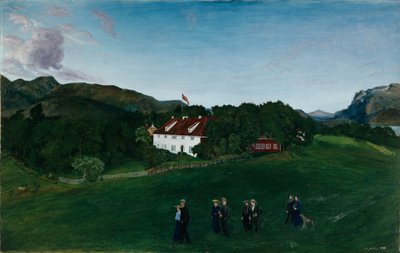 Dwór Svanøe, ok. 1904 autorstwa Nikolai Astrup