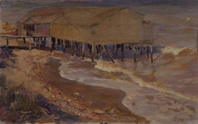 Kąpielisko na plaży autorstwa Nikolai Dmitrievich Kuznetsov