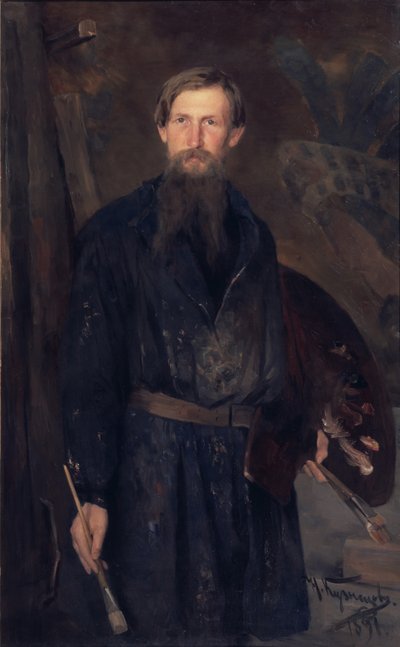 Portret artysty Wiktora Wasniecowa 1848-1926, 1891 autorstwa Nikolai Dmitrievich Kuznetsov