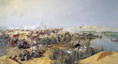 Wojska rosyjskie przekraczające rzekę Amu-darię, 1873 1889. autorstwa Nikolai Karasin