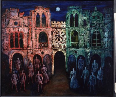 Scenografia do sztuki Romeo i Julia Williama Szekspira, 2002 (rysunek) autorstwa Nikolai Konstantinovich Agafonov