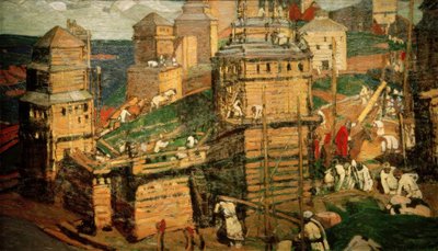 Budowanie miasta autorstwa Nikolai Konstantinowitsch Roerich