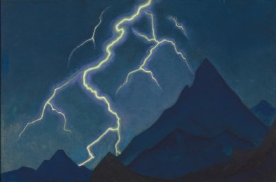Wezwanie Nieba. Błyskawica, 1935-1936 autorstwa Nikolai Konstantinowitsch Roerich