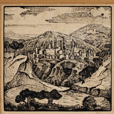 Ilustracja do wierszy włoskich autorstwa Aleksandra Błoka, 1907 autorstwa Nikolai Konstantinowitsch Roerich