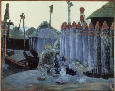 NK Roerich, świątynia pogańska autorstwa Nikolai Konstantinowitsch Roerich