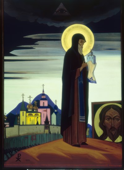 NK Roerich, św. Sergiusz z Radoneża autorstwa Nikolai Konstantinowitsch Roerich