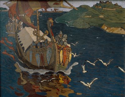 Goście zagraniczni, 1902 autorstwa Nikolai Konstantinowitsch Roerich