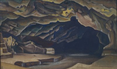 Parinirwana, 1935-1936 autorstwa Nikolai Konstantinowitsch Roerich