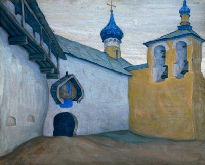Peczory, klasztor / gwasz N, K. Roerich autorstwa Nikolai Konstantinowitsch Roerich