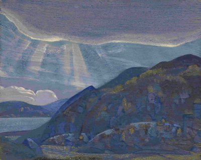 Skały i klify z serii Ładoga, 1917-1918 autorstwa Nikolai Konstantinowitsch Roerich