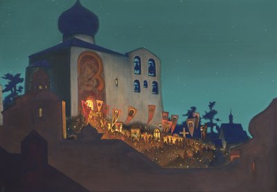 Rosyjska Wielkanoc, 1924 autorstwa Nikolai Konstantinowitsch Roerich