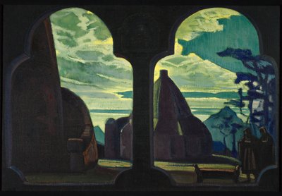 Scenografia do opery Tristan i Izolda R. Wagnera, 1912 autorstwa Nikolai Konstantinowitsch Roerich