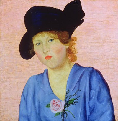 Portret kobiety w niebieskim stroju autorstwa Nikolai Nikolaevich Popov