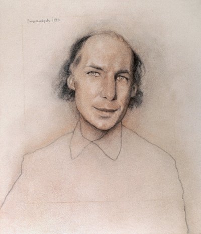 Portret rosyjskiego pisarza Andrieja Bielego (lub Belyja lub Beli autorstwa Nikolai Nikolayevich Vysheslavtsev