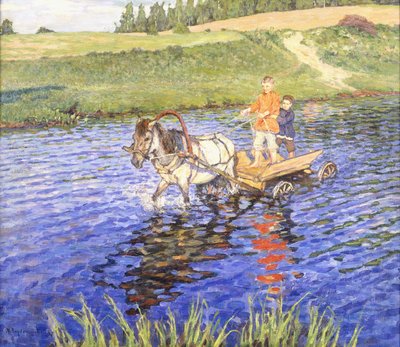 Przeprawa przez rzekę autorstwa Nikolai Petrovich Bogdanov Belsky
