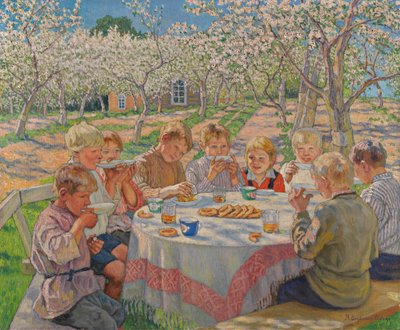 Herbata W Jabłczanym Sadzie. autorstwa Nikolai Petrovich Bogdanov Belsky