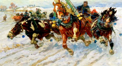 „Trojka”, 1917. autorstwa Nikolai Samokish
