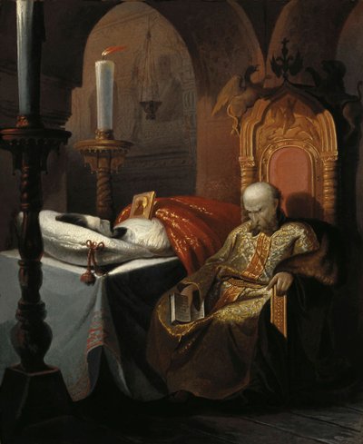 Iwan Groźny i jego syn Iwan w piątek 16 listopada 1581 roku 1860. autorstwa Nikolai Semyonovich Shustov