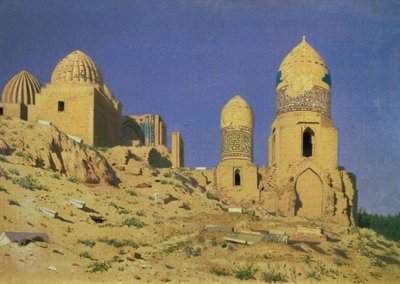 Hazrat Sheikh-i-Zindah Mauzoleun w Samarkandzie, 1869-70 autorstwa Nikolai Stepanovich Vereshchagin
