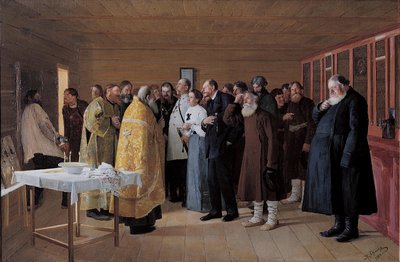 Poświęcenie Sklepu Wódkowego, 1904 autorstwa Nikolai Vasilievich Orlow